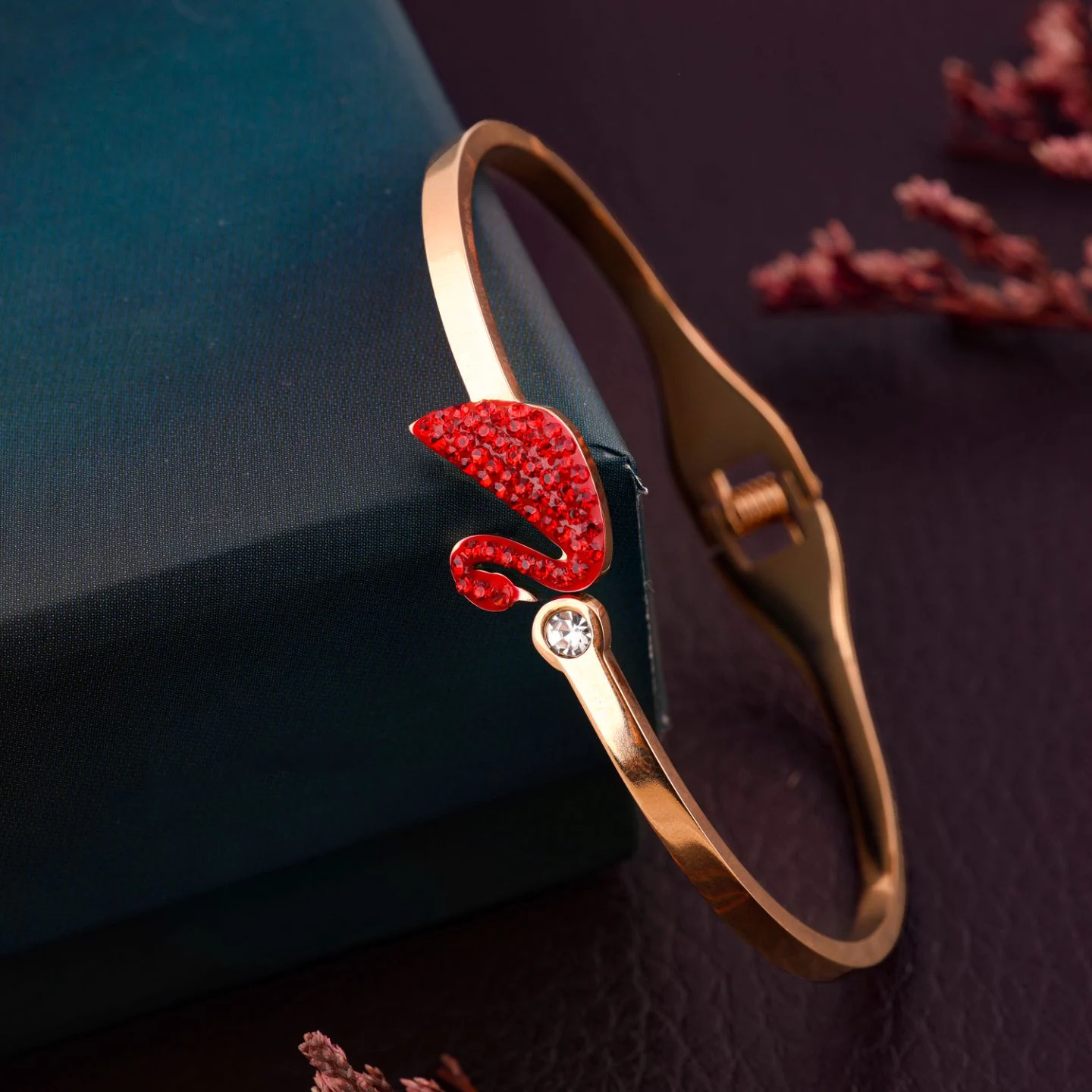 Designer Rose Gold Bracelet - Image 2