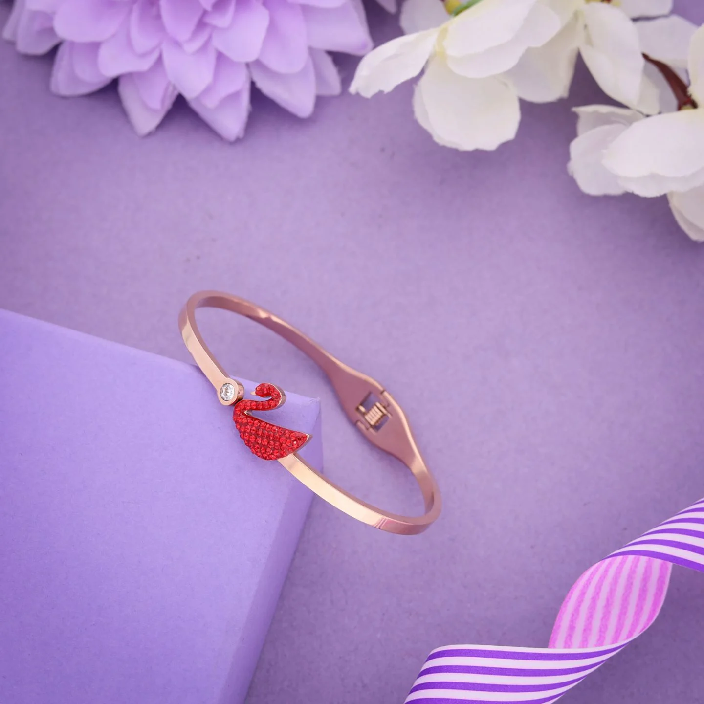Designer Rose Gold Bracelet - Image 3