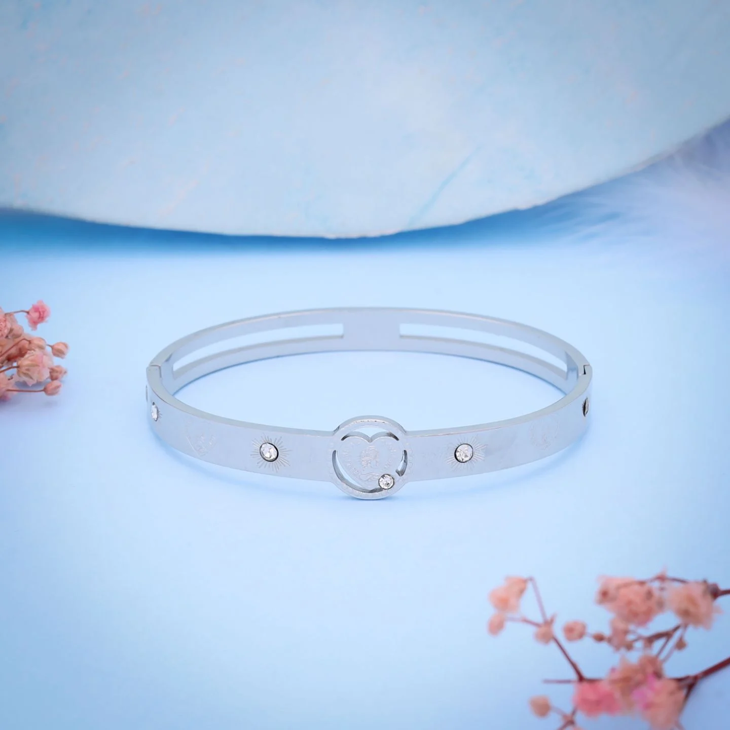 Luxury Silver Crystal Bracelet - Image 2