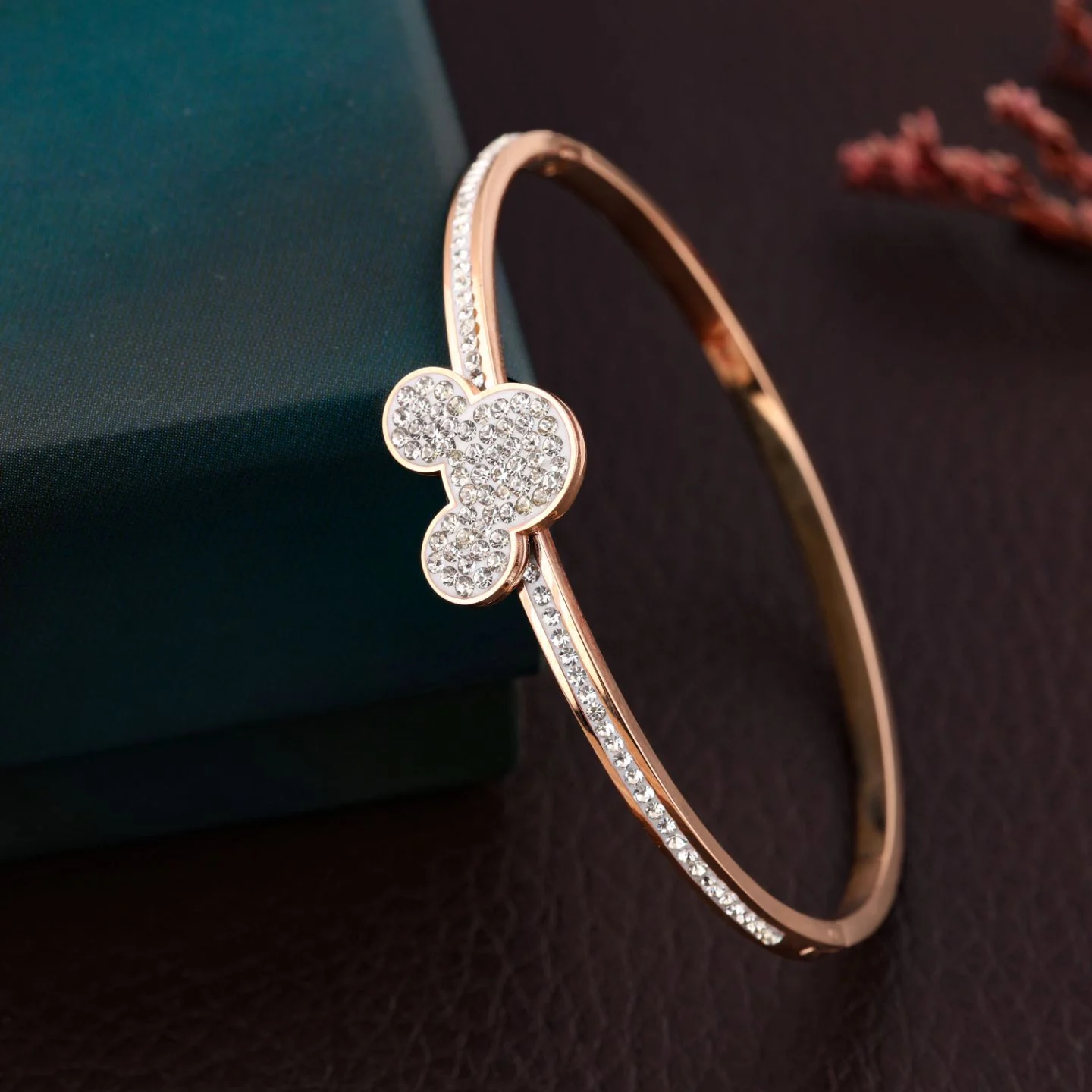 Modern Rose Charm Bracelet