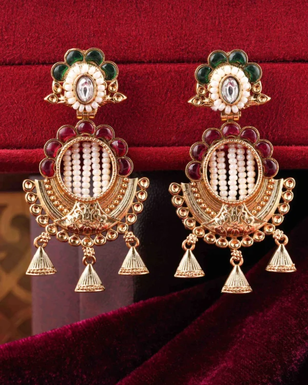 Golden Elegance Long Drop Earrings