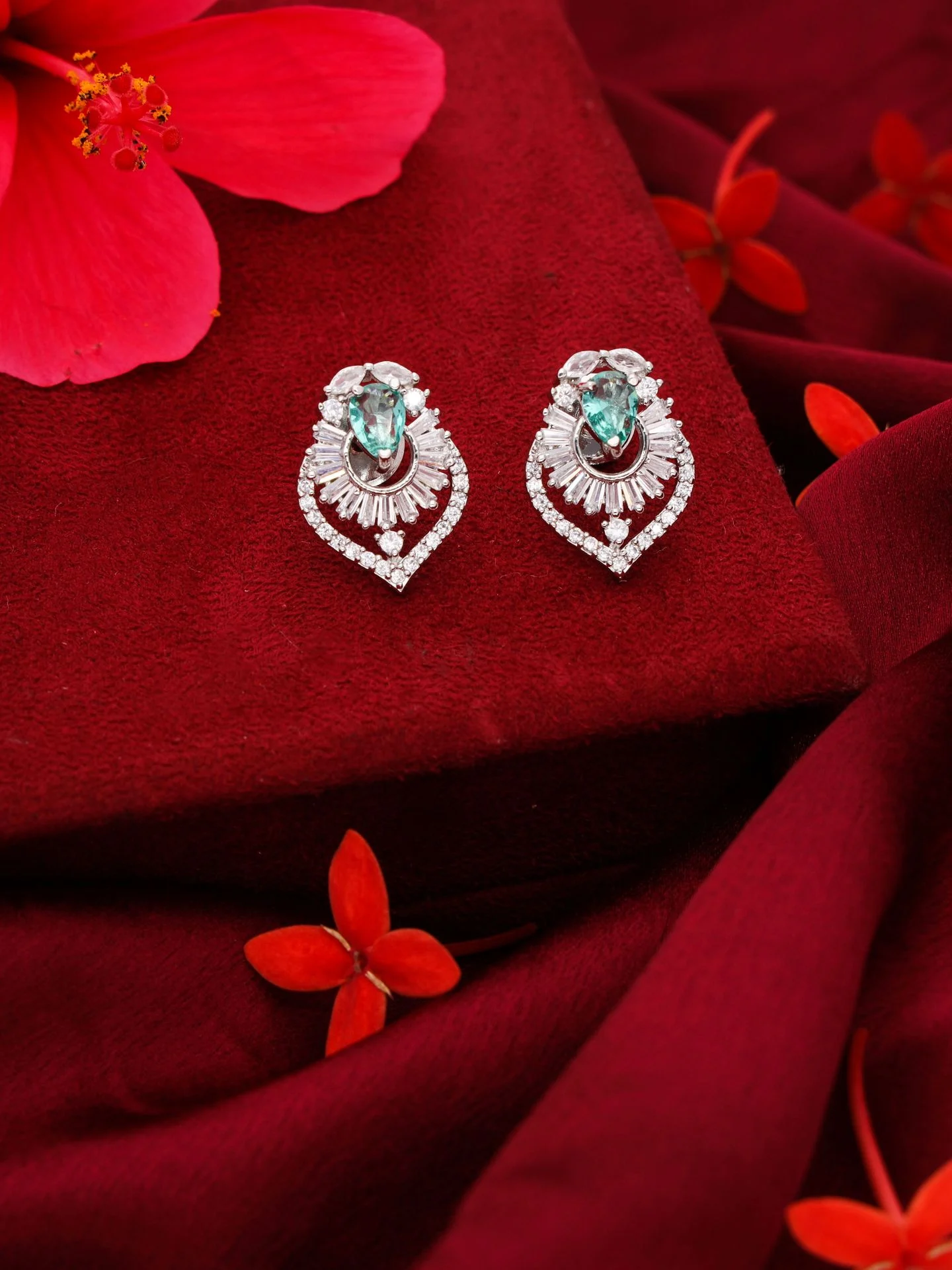 Luxury Floral Stud Drops - Image 2