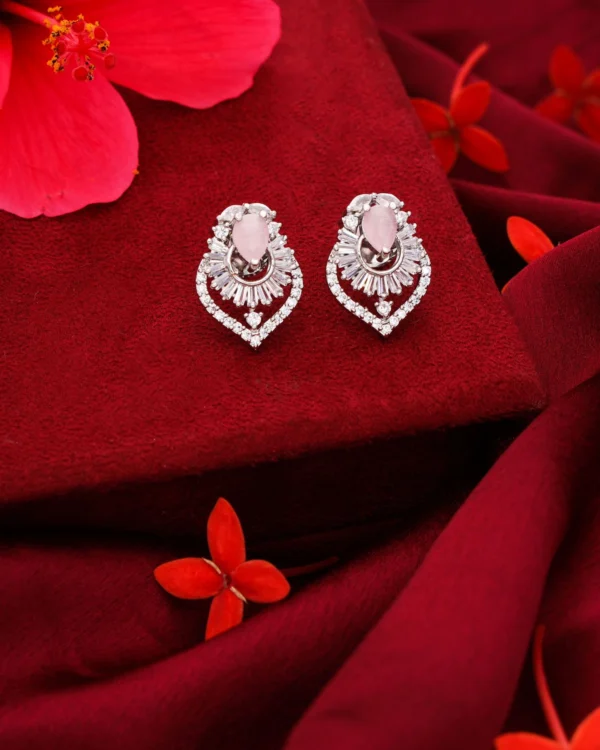 Silver Finish Designer Earrings