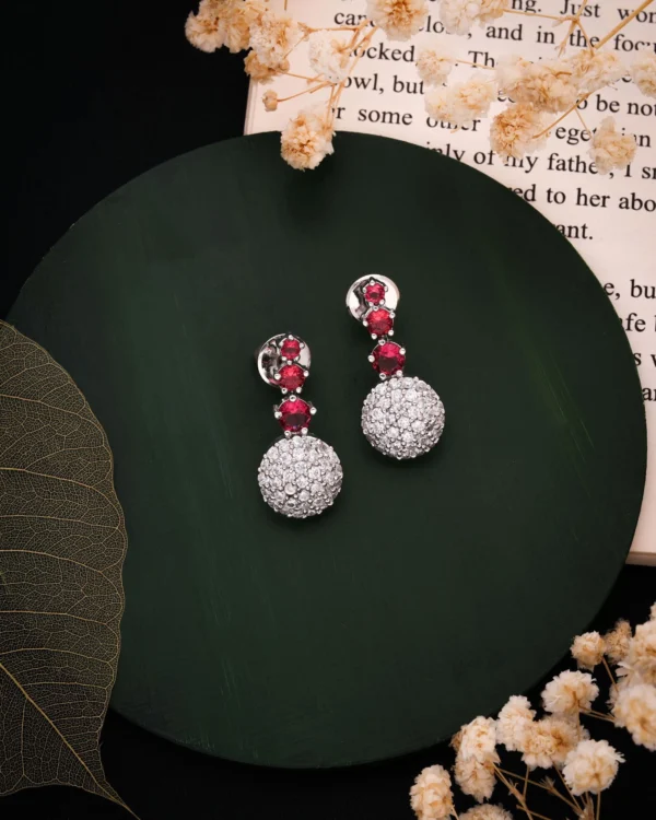 Luxury Silver Crystal Earrings