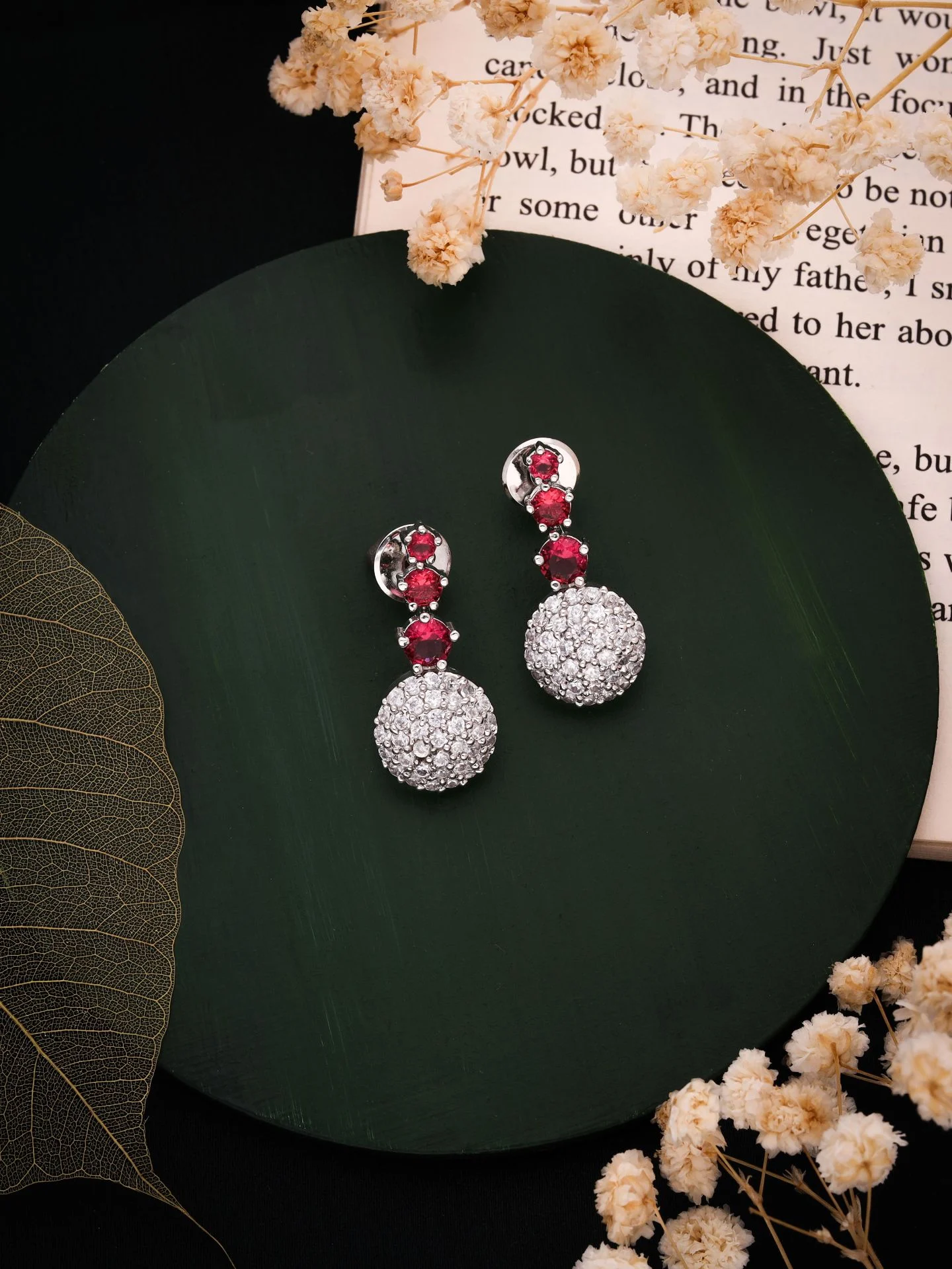 Luxury Silver Crystal Earrings