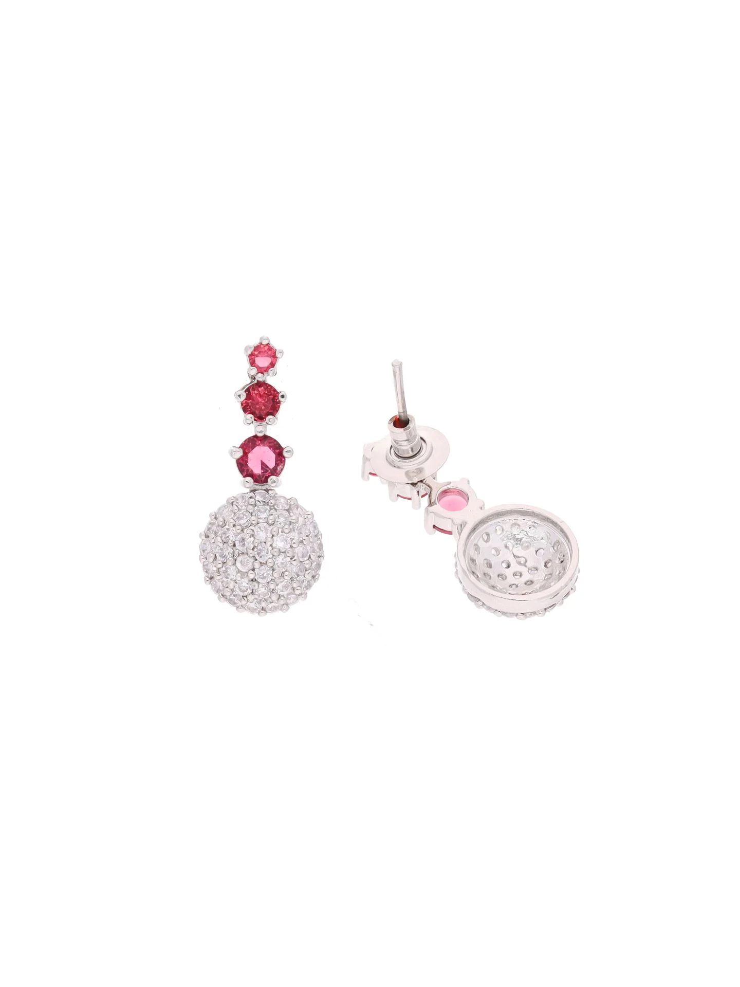 Luxury Silver Crystal Earrings - Image 4