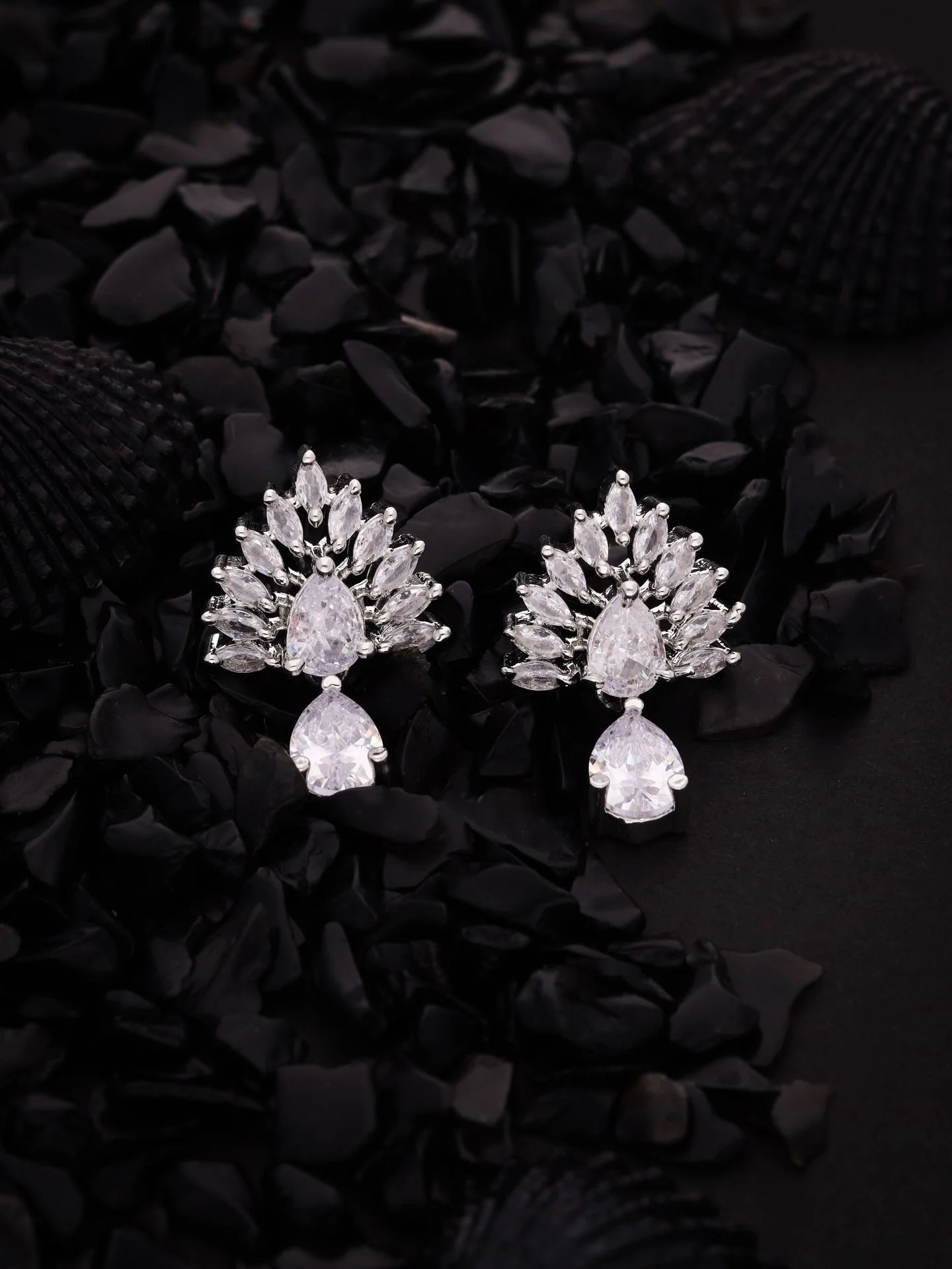 Party Wear Crystal Earrings - Image 3