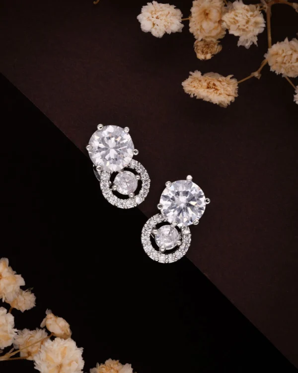 Modern Silver Drop Earrings