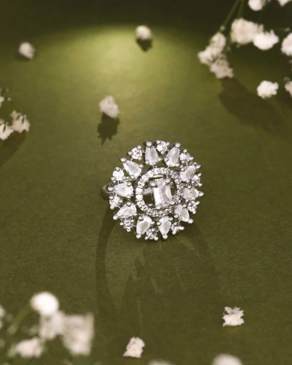 Silver Wedding Fashion Ring
