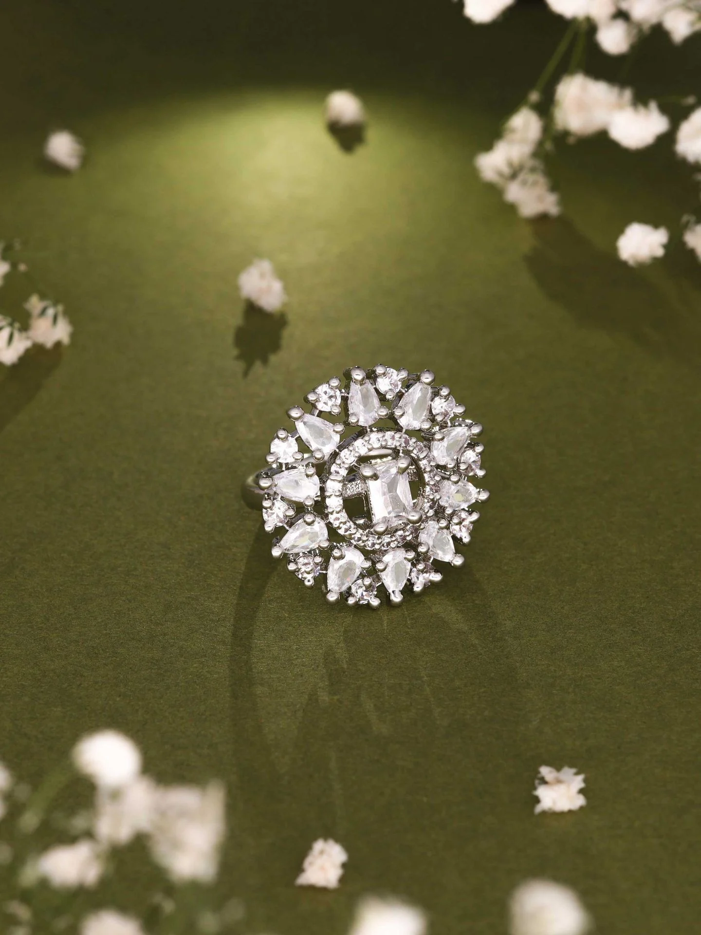 Silver Wedding Fashion Ring