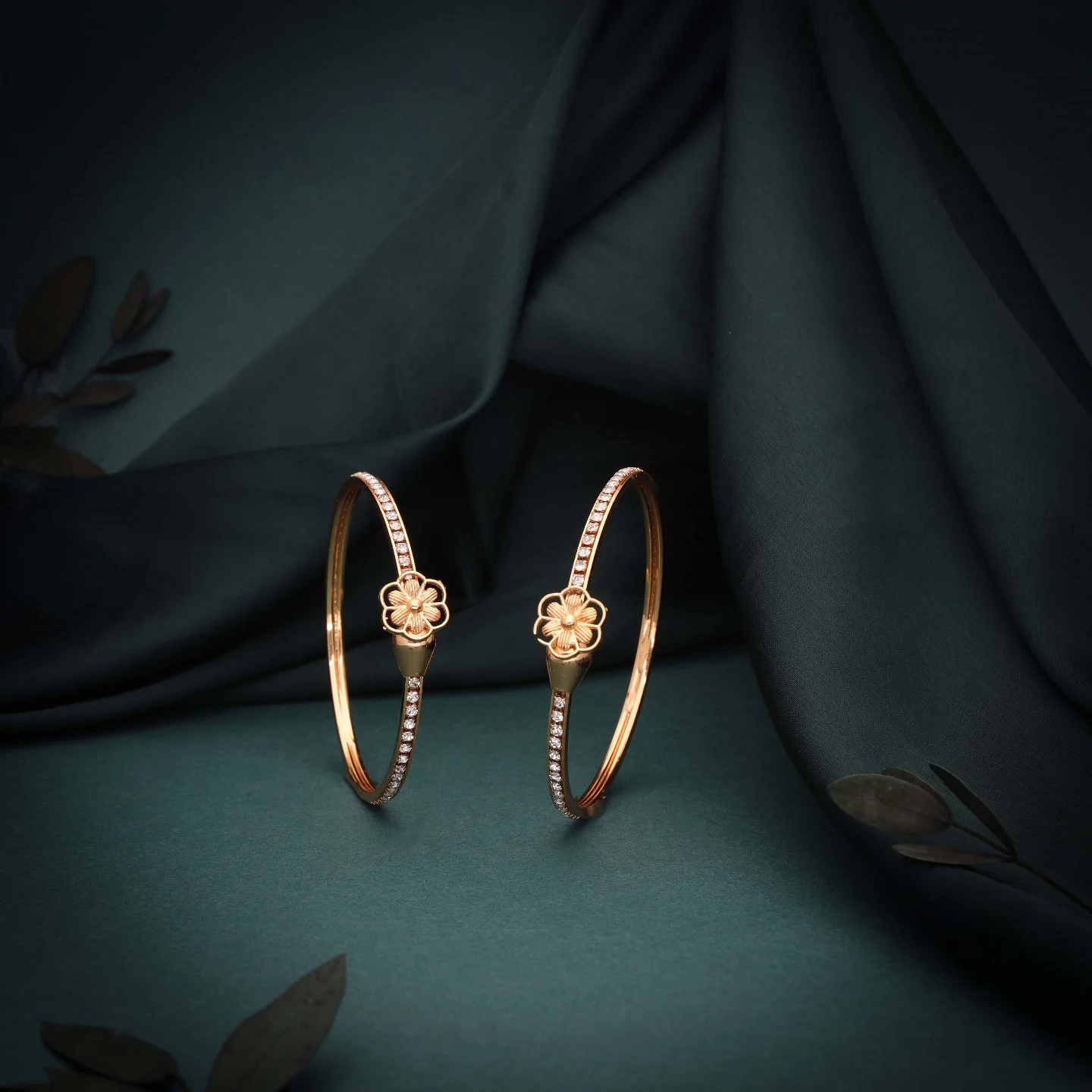Modern Gold Open Bracelet - Image 2
