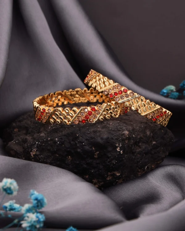Luxury Crystal Gold Bangles