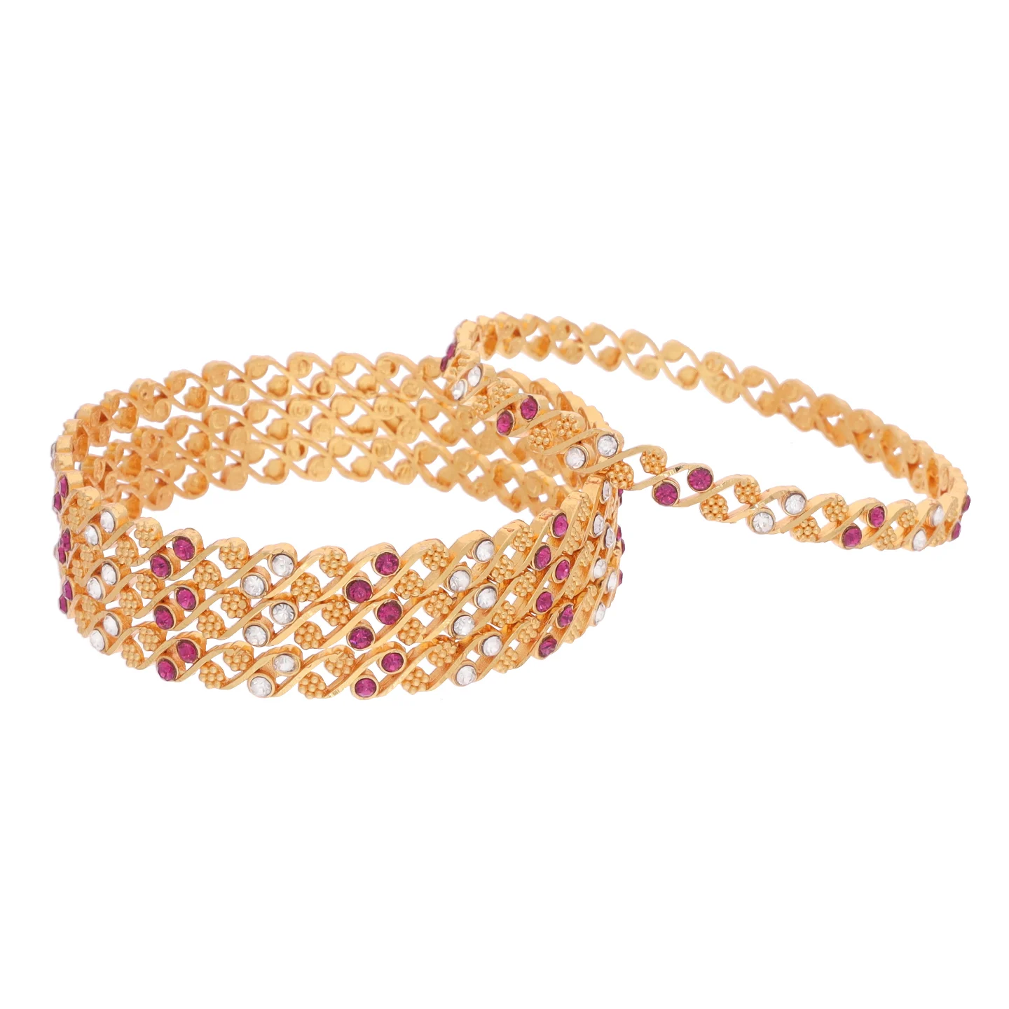Classic Stone Gold Bangles - Image 8