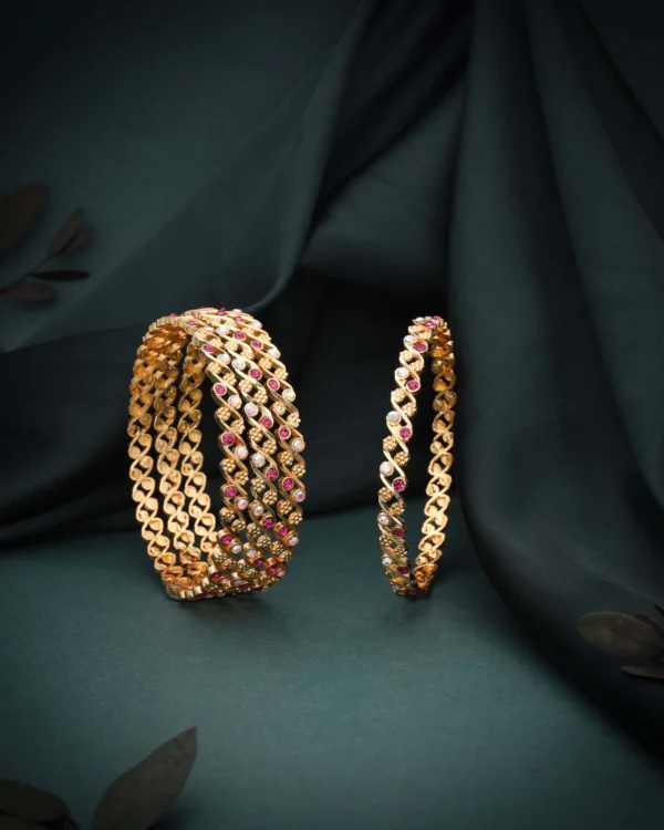 Classic Stone Gold Bangles