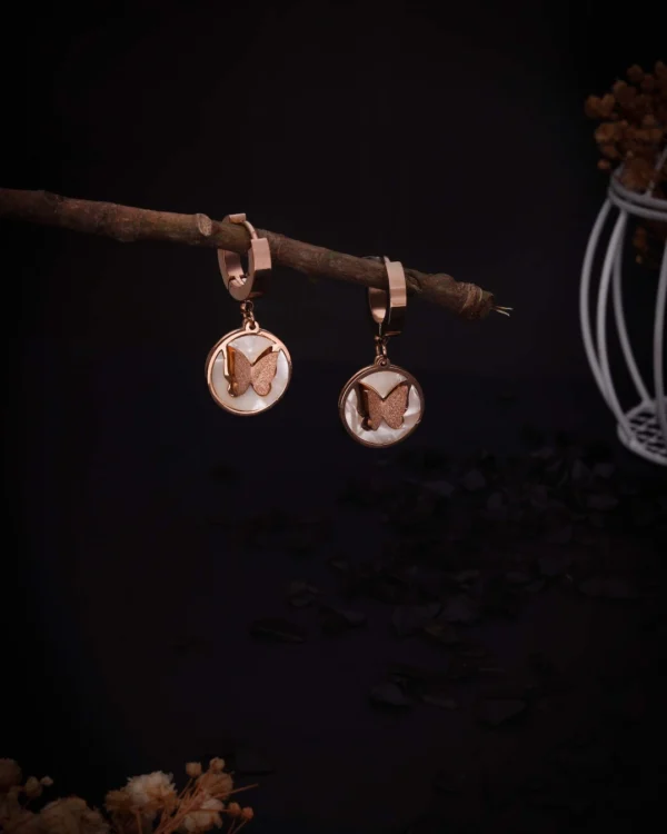 Designer Rose Gold Studs
