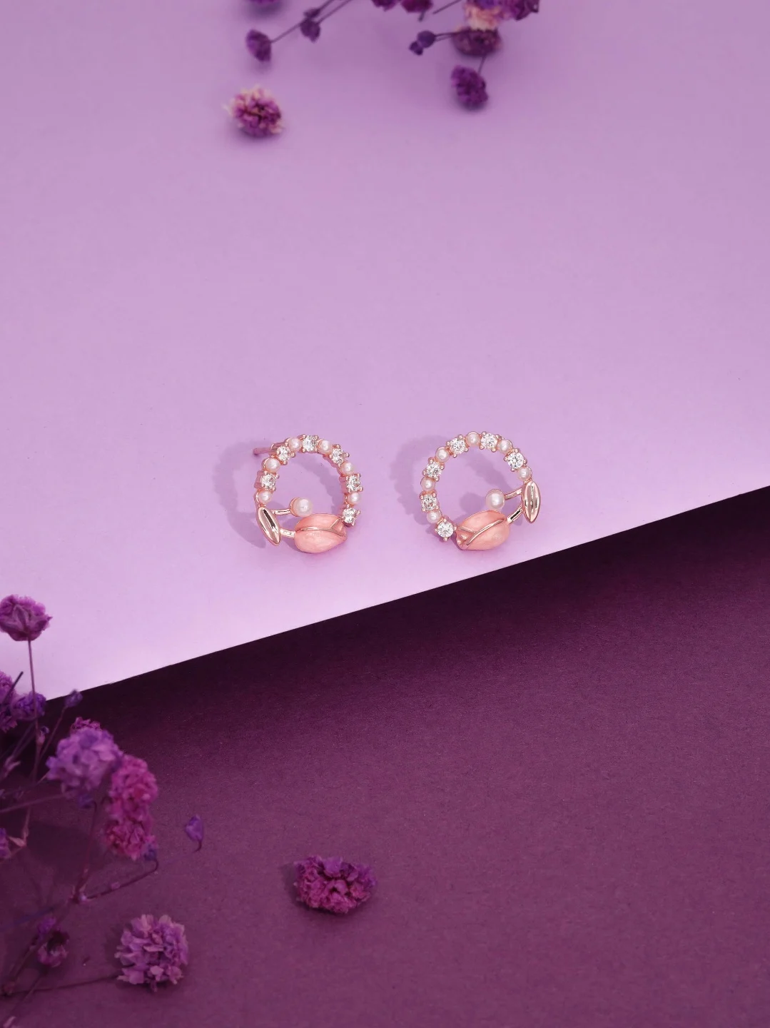 Circle Charm Earrings - Image 2
