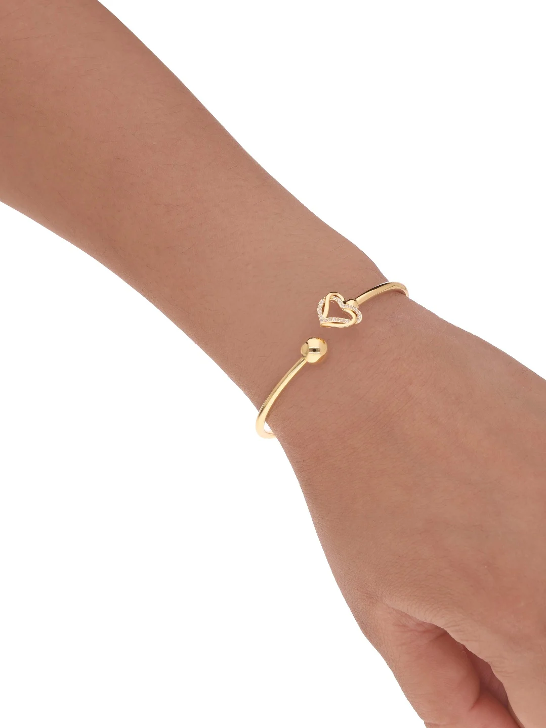 Emerald Charm Gold Bangle - Image 3