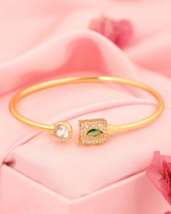 Designer Emerald Crystal Bangle