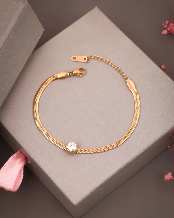 Premium Gold Herringbone Bracelet