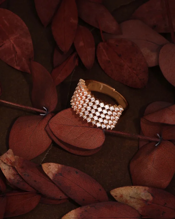 Rose Gold Diamond Look Ring