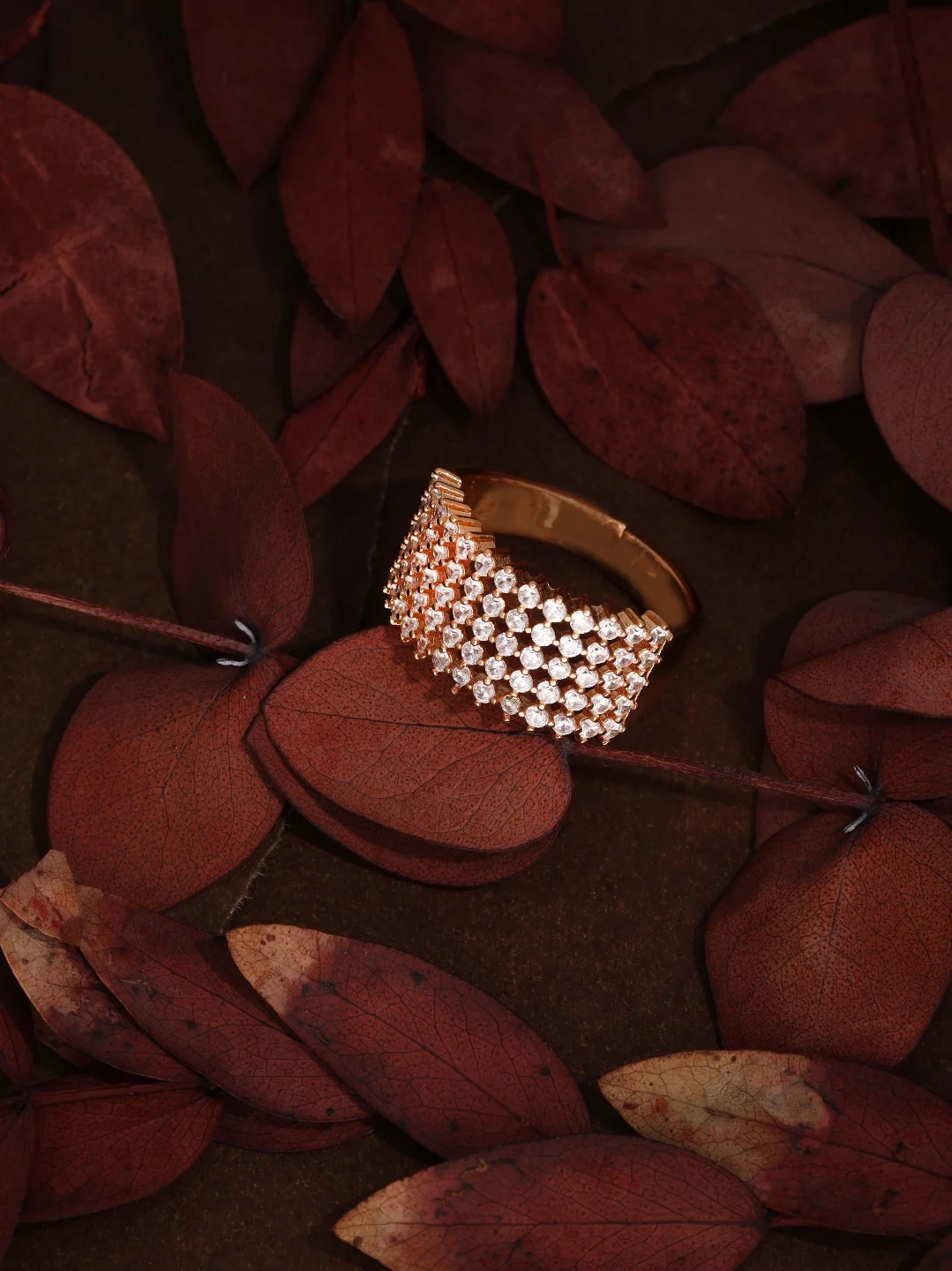 Rose Gold Diamond Look Ring