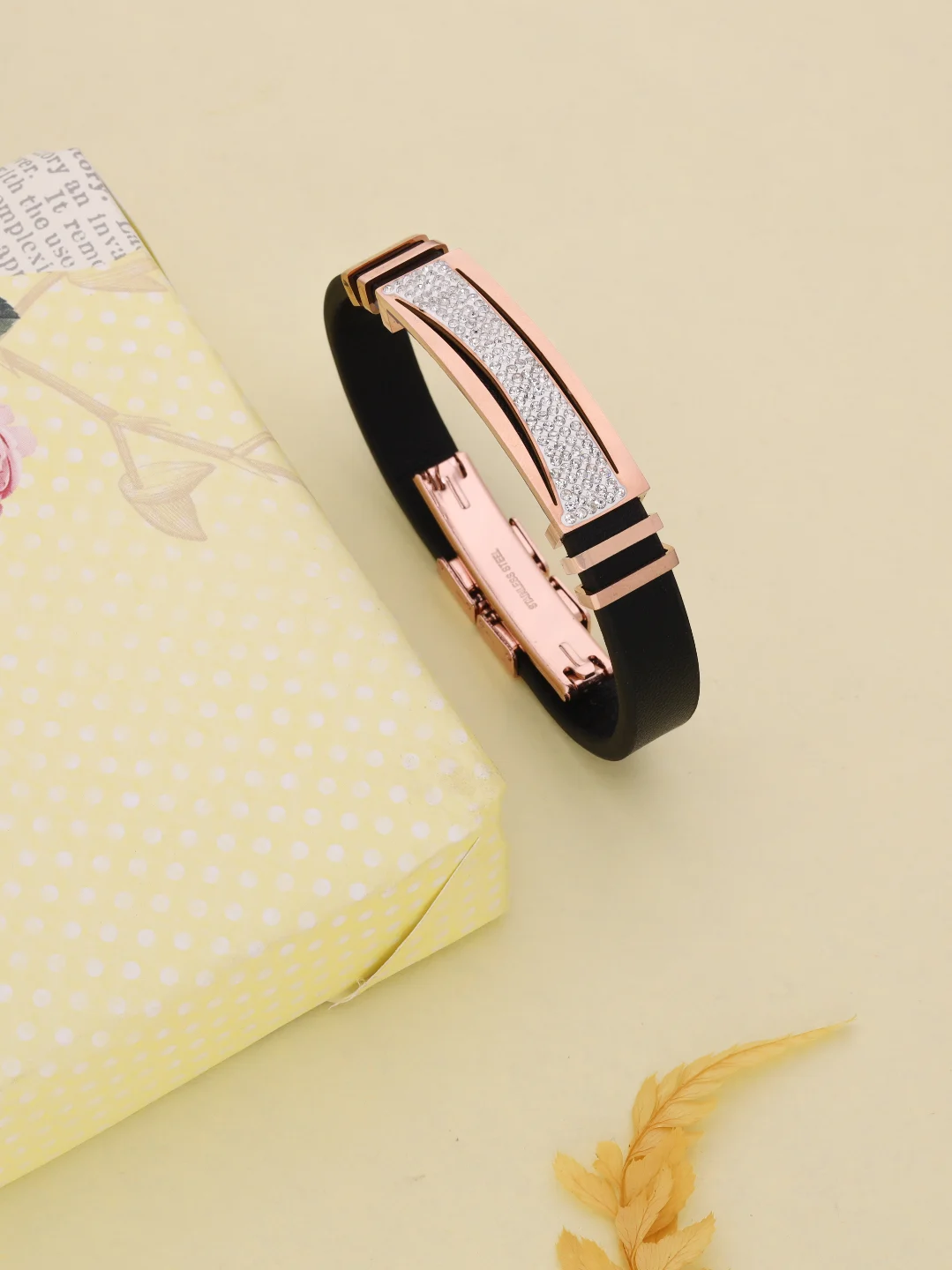 Rose Gold Unisex Band Bracelet - Image 2