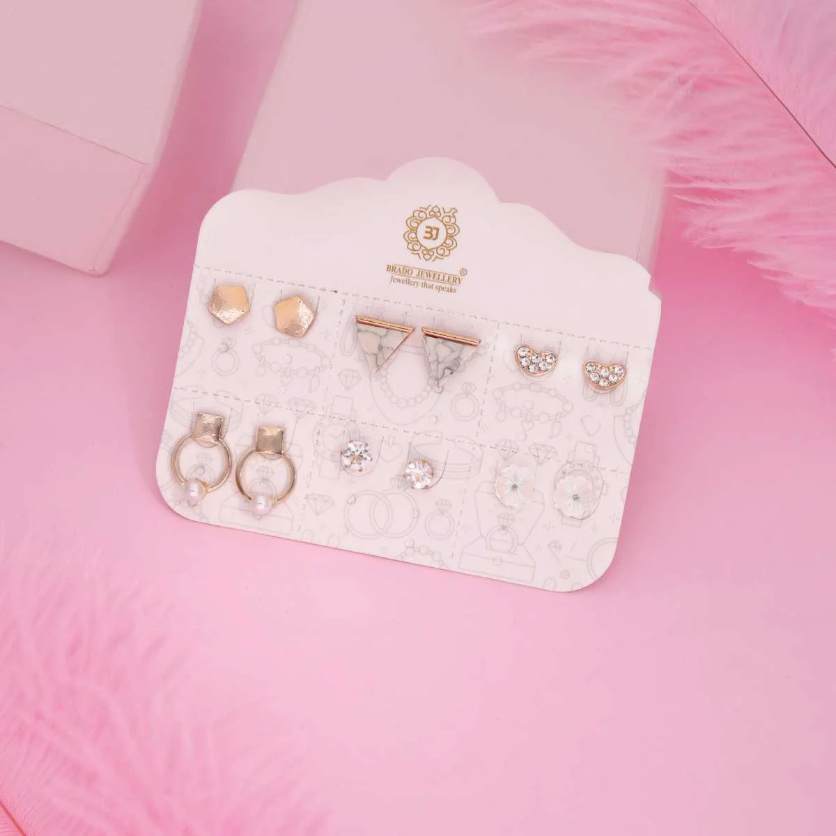 Everyday Gold Earring Combo Set - Image 3