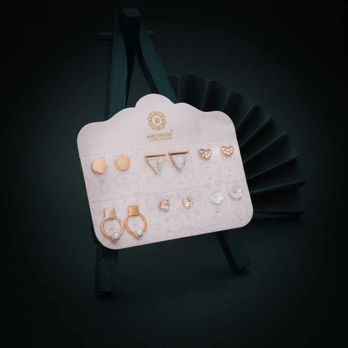 Everyday Gold Earring Combo Set - Image 2