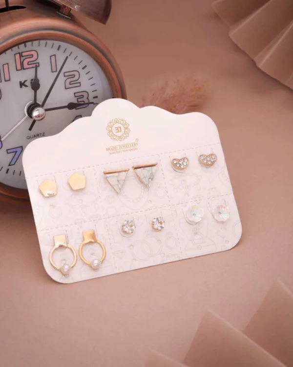 Everyday Gold Earring Combo Set