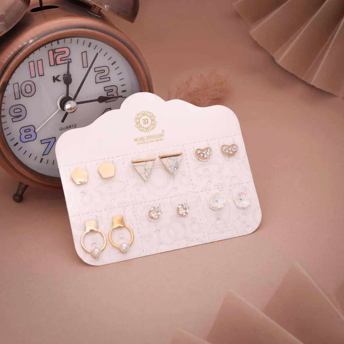 Everyday Gold Earring Combo Set