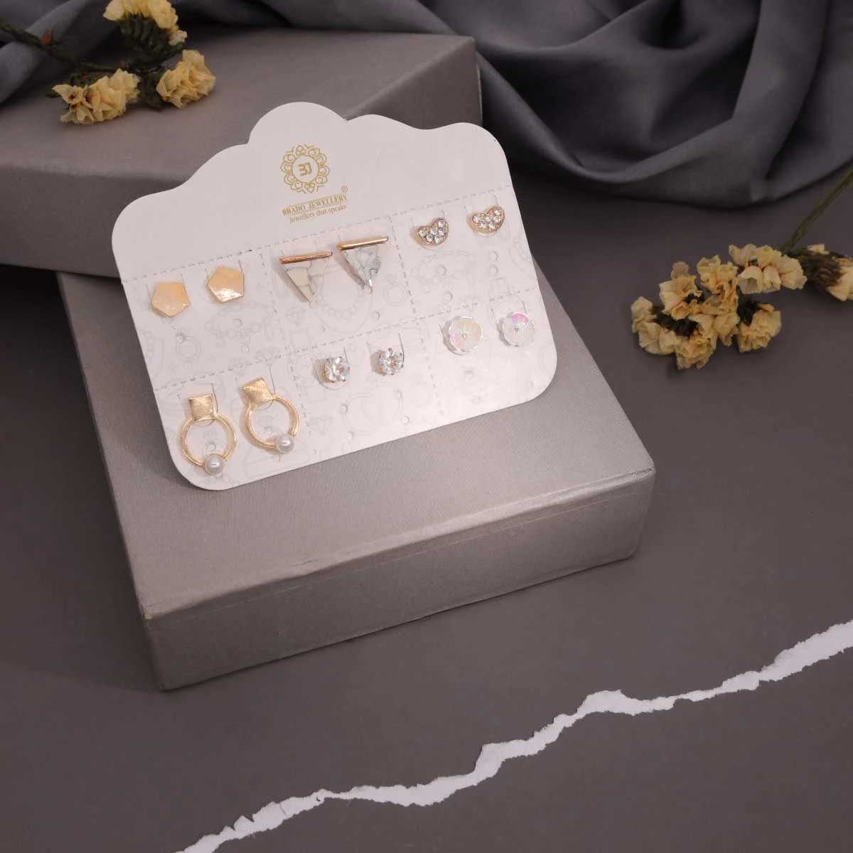 Everyday Gold Earring Combo Set - Image 5