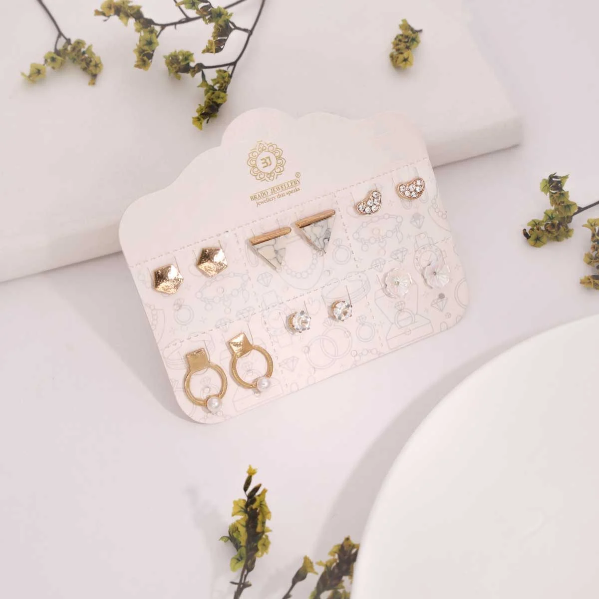 Everyday Gold Earring Combo Set - Image 4