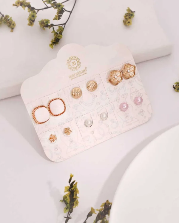 Fashion Multi Stud Earrings Set