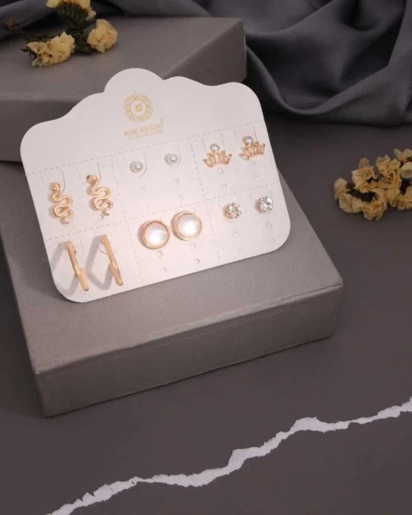 Elegant Multi Design Stud Set