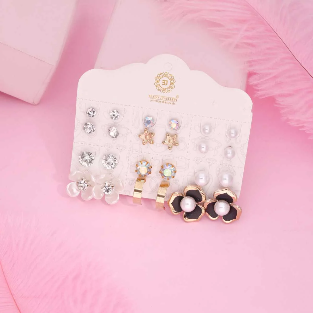 Fashion Multi Stud Earrings Set - Image 5
