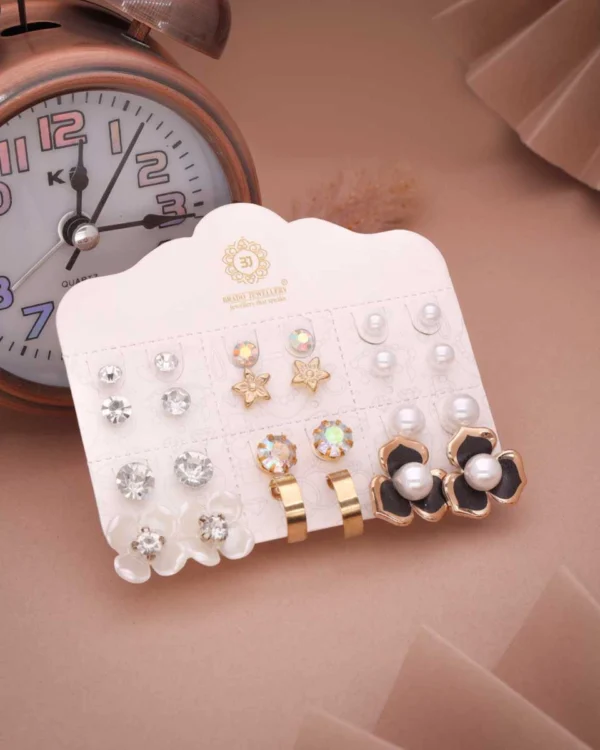 Fashion Multi Stud Earrings Set