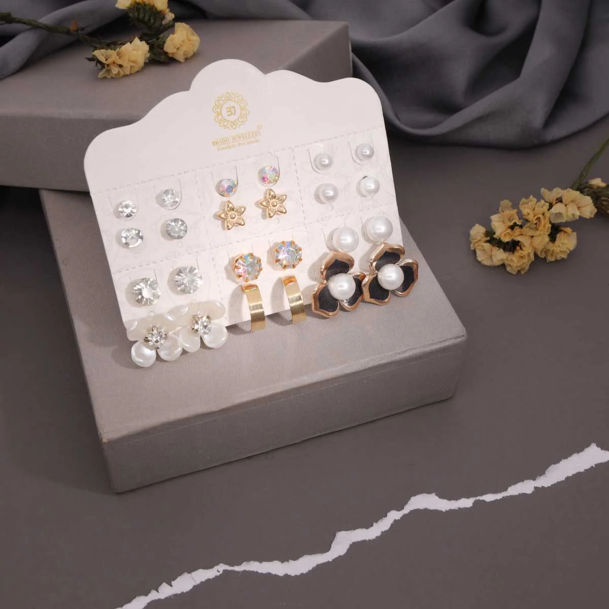 Fashion Multi Stud Earrings Set - Image 3