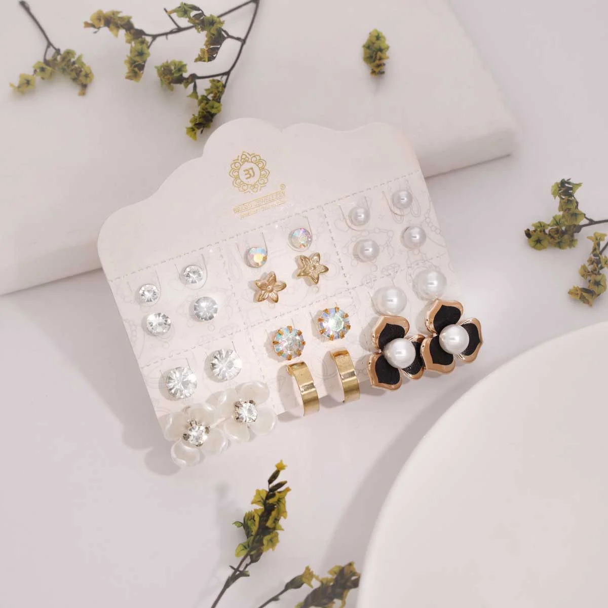 Fashion Multi Stud Earrings Set - Image 2