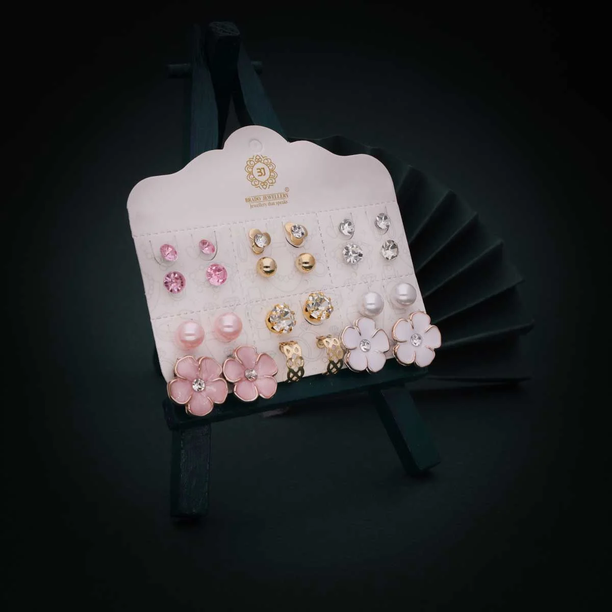 Elegant Multi Design Stud Set - Image 4