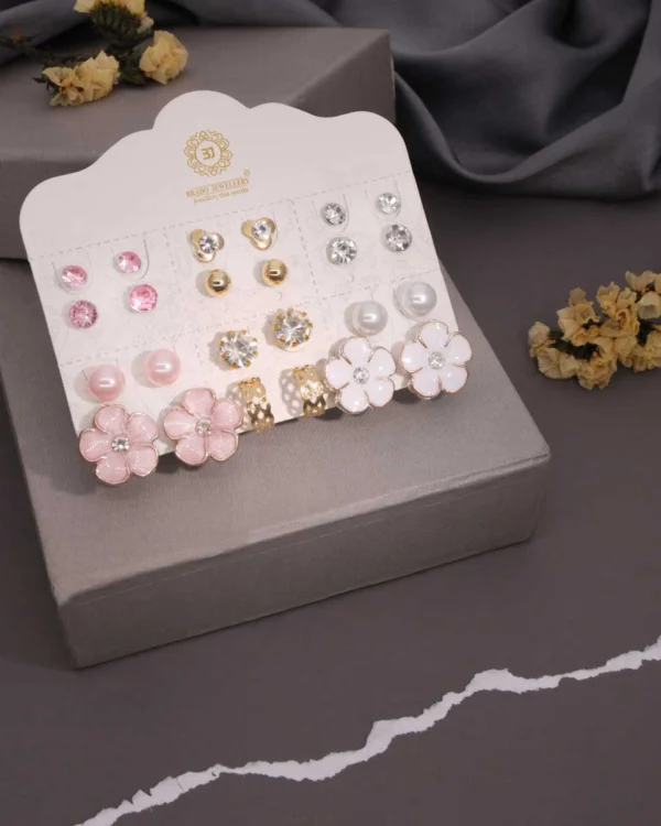 Elegant Multi Design Stud Set