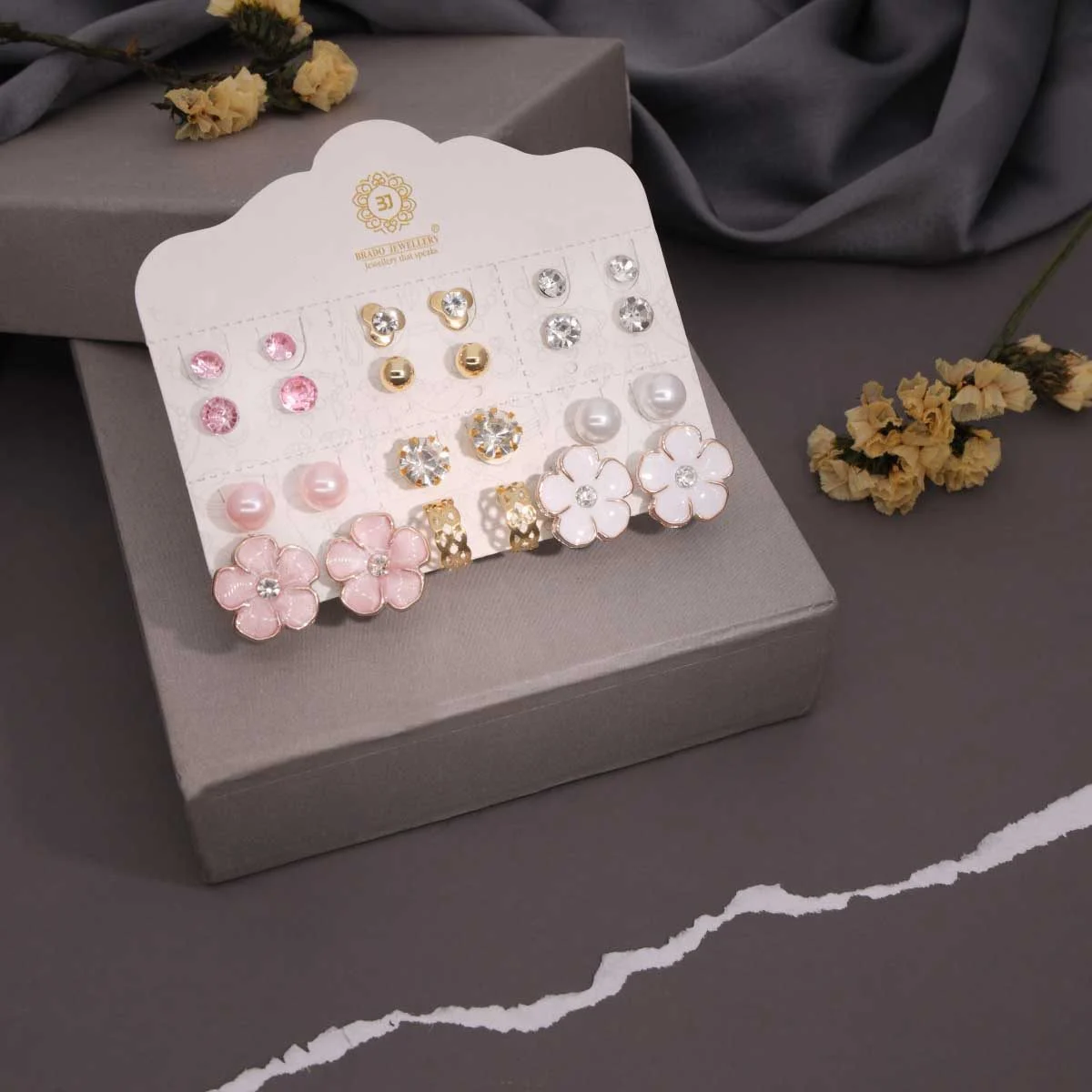 Elegant Multi Design Stud Set