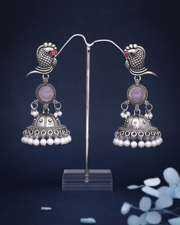 Traditional Silver Jhumka Earrings