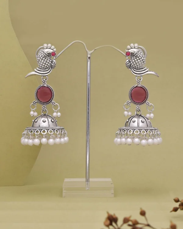 Antique Silver Jhumkas