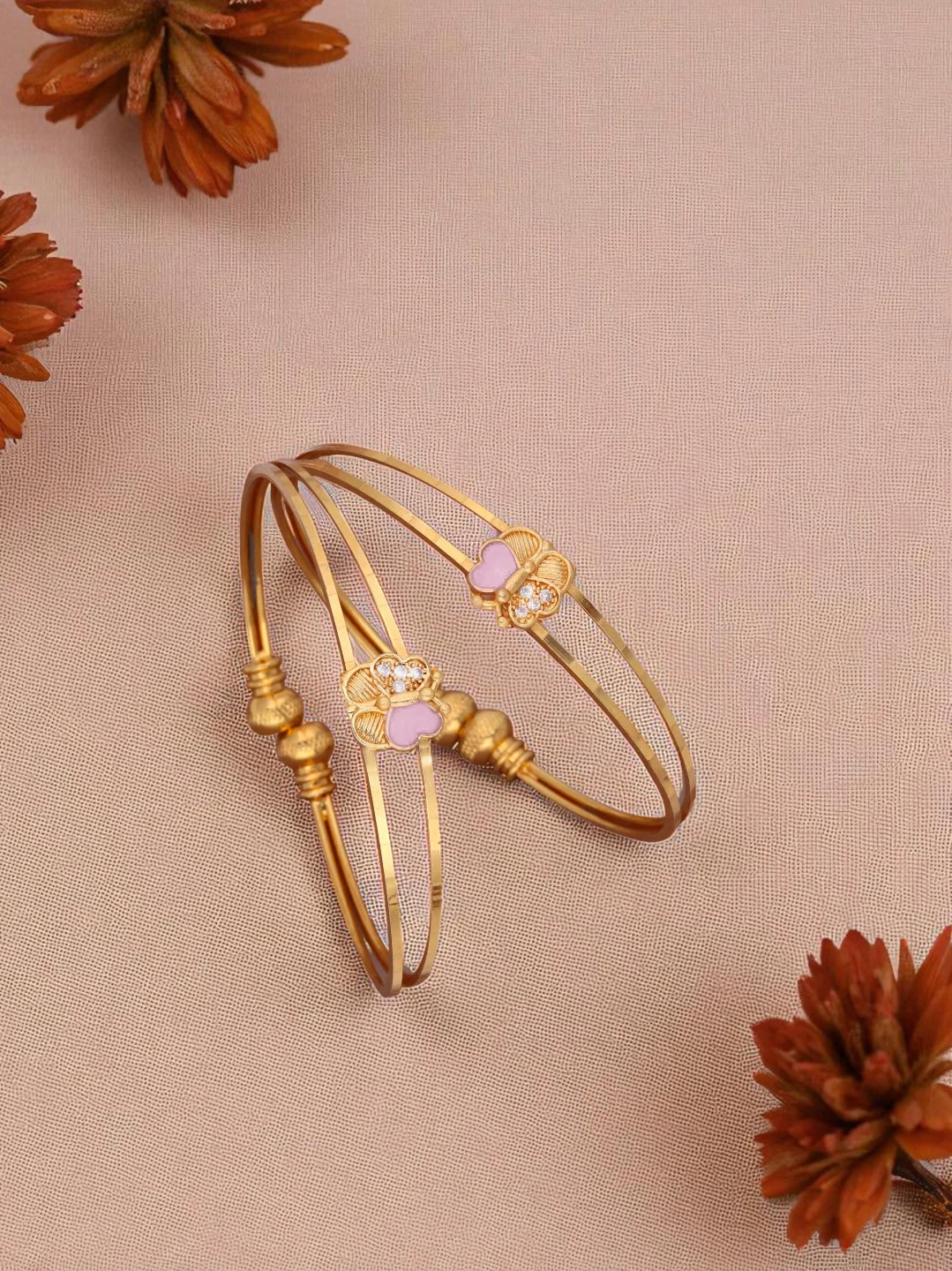 Designer Open Gold Bracelet - Image 2