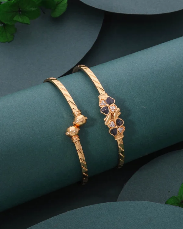 Modern Crystal Gold Cuff