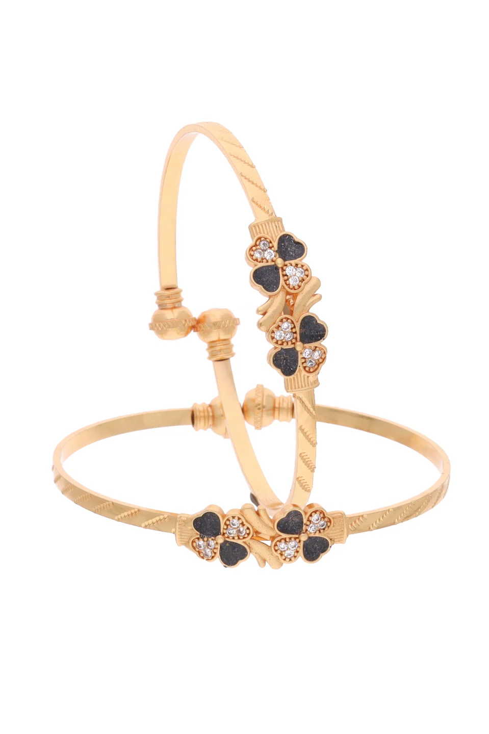 Modern Crystal Gold Cuff - Image 5