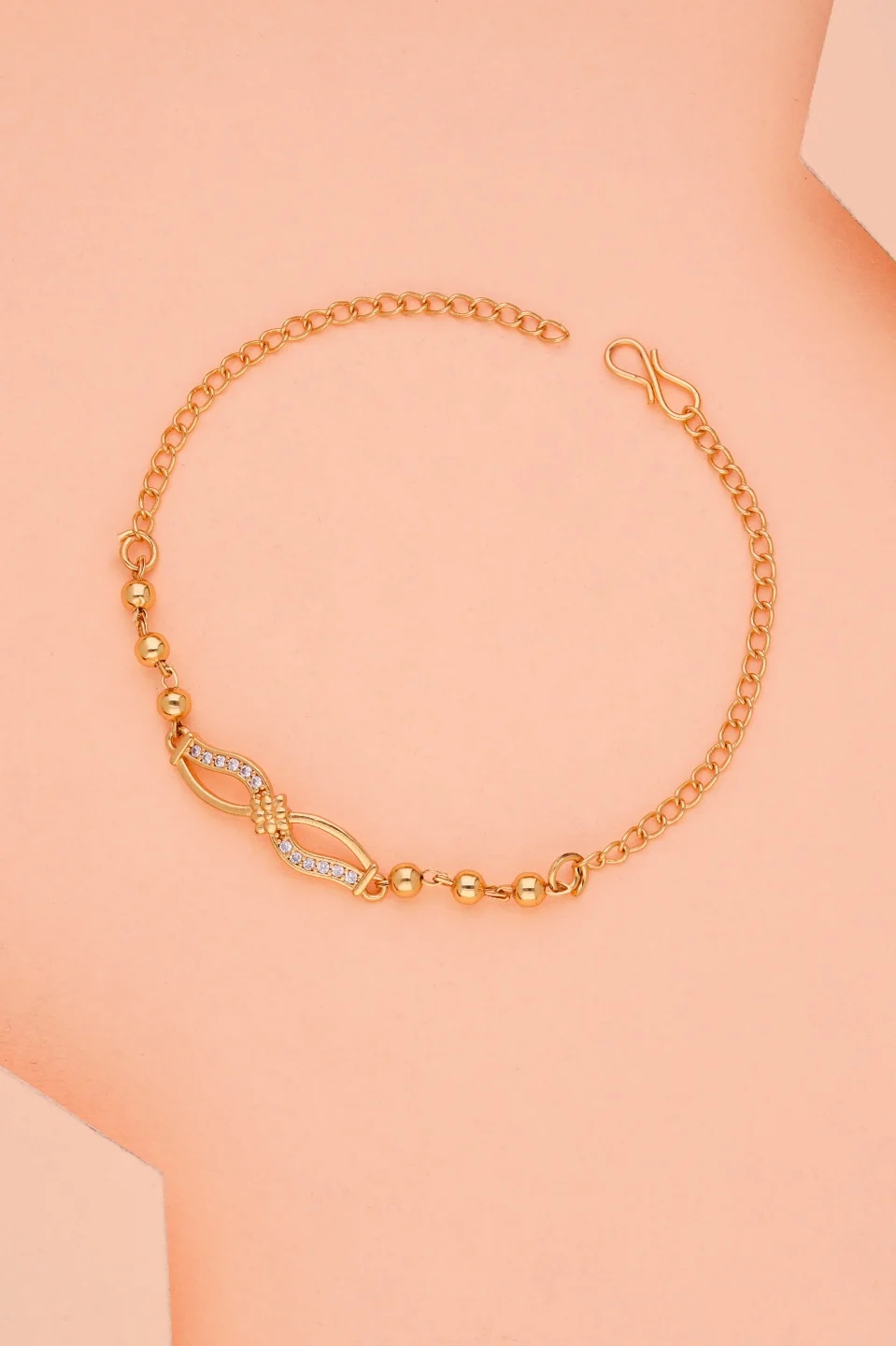 Stylish Rose Gold Chain Bracelet - Image 3