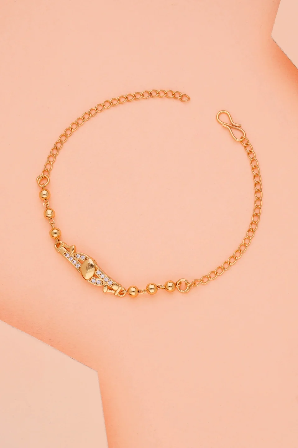 Stylish Rose Gold Chain Bracelet - Image 3