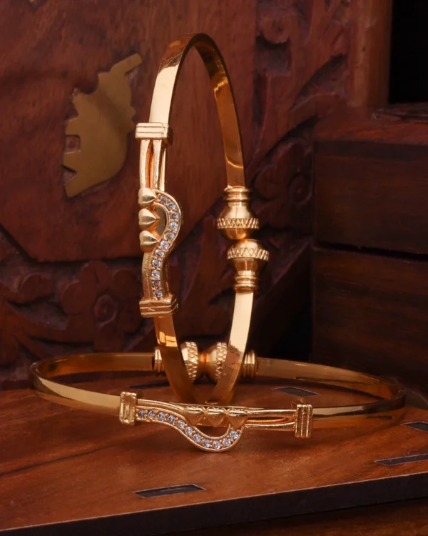 Modern Crystal Gold Bracelet