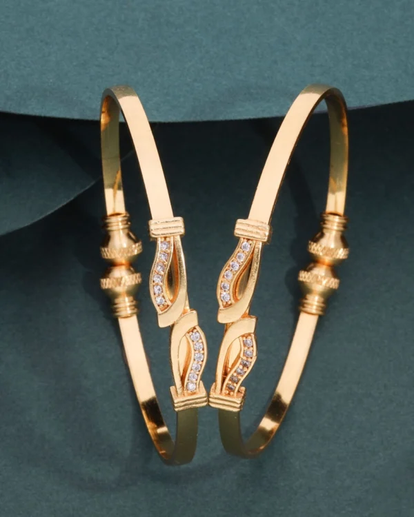 Crystal Leaf Bangle